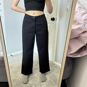 Lee at the Waist black crop high waisted pants
